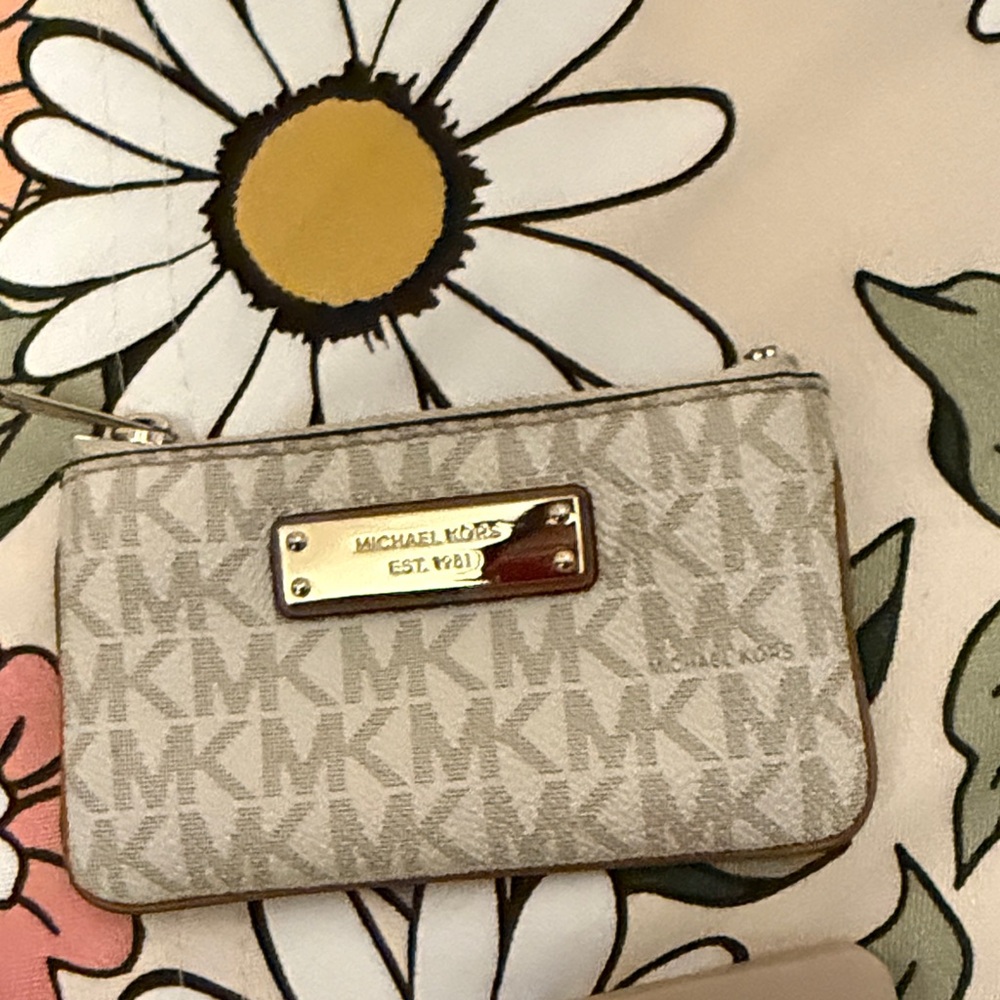 Michael Kors Gray Monogram Wristlet